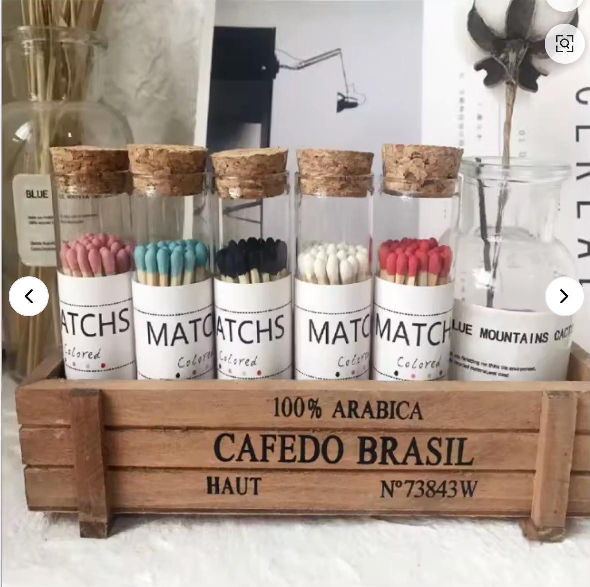 Designer Candle Matches – Long Wooden Match Set