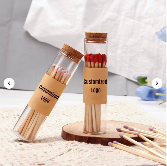 Designer Candle Matches – Long Wooden Match Set
